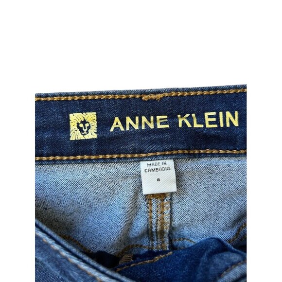 Anne Klein High Rise Skinny Ankle Jeans Size 8 Blue Denim - Picture 3 of 6